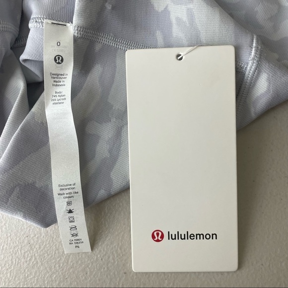 LULULEMON NWT WUNDER UNDER SHORT 10” RIBBED INCOGNITO CAMO ALPINE WHITE STARLIGH - Picture 5 of 6